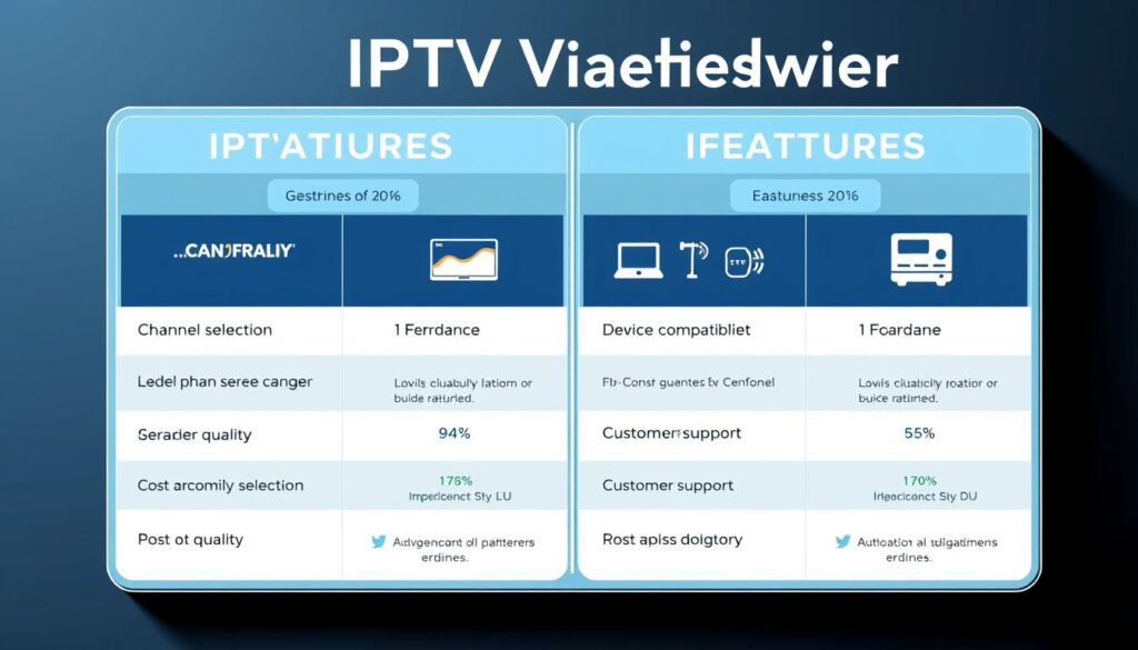 comparaison des fonctionnalités IPTV
